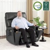 image:imageMCombo 500lbs Heavy Duty Lift Chair for Elderly Extra Wide Dual Motor Power Lift Recliner with Hidden Cup Holders USB Charging Breathable Faux Leather R7777 BlackGrey