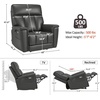 image:imageMCombo 500lbs Heavy Duty Lift Chair for Elderly Extra Wide Dual Motor Power Lift Recliner with Hidden Cup Holders USB Charging Breathable Faux Leather R7777 Dark BrownGrey