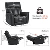 image:imageMCombo 500lbs Heavy Duty Lift Chair for Elderly Extra Wide Dual Motor Power Lift Recliner with Hidden Cup Holders USB Charging Breathable Faux Leather R7777 BlackBlack