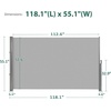 image:imageMCombo 55 x 118 Aluminium Patio Retractable Side Awning Fully Assembled Waterproof Sunshade Privacy Screen for Garden Balcony and Pools Dark Grey 55x 118Light Grey