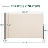 image:imageMCombo 55 x 118 Aluminium Patio Retractable Side Awning Fully Assembled Waterproof Sunshade Privacy Screen for Garden Balcony and Pools Dark Grey 55x 118Beige