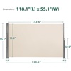 image:imageMCombo 55 x 118 Aluminium Patio Retractable Side Awning Fully Assembled Waterproof Sunshade Privacy Screen for Garden Balcony and Pools Dark Grey 55x 118Beige