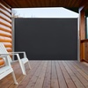 image:imageMCombo 55 x 118 Aluminium Patio Retractable Side Awning Fully Assembled Waterproof Sunshade Privacy Screen for Garden Balcony and Pools Dark Grey 55x 118Dark Grey