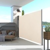 image:imageMCombo 55 x 118 Aluminium Patio Retractable Side Awning Fully Assembled Waterproof Sunshade Privacy Screen for Garden Balcony and Pools Dark Grey 55x 118Beige