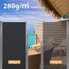 image:imageMCombo 55 x 118 Aluminium Patio Retractable Side Awning Fully Assembled Waterproof Sunshade Privacy Screen for Garden Balcony and Pools Dark Grey 55x 118Dark Grey