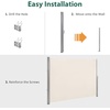 image:imageMCombo 55 x 118 Aluminium Patio Retractable Side Awning Fully Assembled Waterproof Sunshade Privacy Screen for Garden Balcony and Pools Dark Grey 55x 118Beige