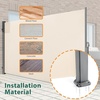 image:imageMCombo 55 x 118 Aluminium Patio Retractable Side Awning Fully Assembled Waterproof Sunshade Privacy Screen for Garden Balcony and Pools Dark Grey 55x 118Beige