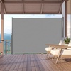 image:imageMCombo 55 x 118 Aluminium Patio Retractable Side Awning Fully Assembled Waterproof Sunshade Privacy Screen for Garden Balcony and Pools Dark Grey 55x 118Light Grey