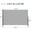 image:imageMCombo 55 x 118 Aluminium Patio Retractable Side Awning Fully Assembled Waterproof Sunshade Privacy Screen for Garden Balcony and Pools Dark Grey 55x 118Light Grey