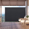 image:imageMCombo 55 x 118 Aluminium Patio Retractable Side Awning Fully Assembled Waterproof Sunshade Privacy Screen for Garden Balcony and Pools Dark Grey 55x 118Dark Grey