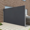 image:imageMCombo 55 x 118 Aluminium Patio Retractable Side Awning Fully Assembled Waterproof Sunshade Privacy Screen for Garden Balcony and Pools Dark Grey 55x 118Dark Grey