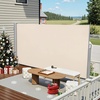 image:imageMCombo 55 x 118 Aluminium Patio Retractable Side Awning Fully Assembled Waterproof Sunshade Privacy Screen for Garden Balcony and Pools Dark Grey 55x 118Beige