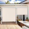 image:imageMCombo 551 Outdoor Drop Down Awning Patio Roller Shades Protective Valance for Porch 4209 Dark Grey 551x984Beige