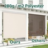 image:imageMCombo 551 Outdoor Drop Down Awning Patio Roller Shades Protective Valance for Porch 4209 Dark Grey 551x984Beige