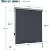 image:imageMCombo 551 Outdoor Drop Down Awning Patio Roller Shades Protective Valance for Porch 4209 Dark Grey 551x984Dark Grey