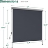 image:imageMCombo 551 Outdoor Drop Down Awning Patio Roller Shades Protective Valance for Porch 4209 Dark Grey 551x984Dark Grey