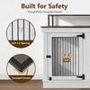 image:imageMCombo 57 Furniture Style Dog Crate Wooden Dog Kennel TV Stand for 2 Medium Dogs Large Dog Cage with 2 Doors Indoor Pet Crate End Table with Locks 1861 BrownLight Grey