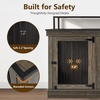 image:imageMCombo 57 Furniture Style Dog Crate Wooden Dog Kennel TV Stand for 2 Medium Dogs Large Dog Cage with 2 Doors Indoor Pet Crate End Table with Locks 1861 BrownBrown