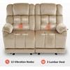 image:imageMCombo 587 Zero Gravity Power Loveseat Recliner with Heat and Vibration Massage Reclining Loveseat Sofa with USB Ports for Living Room Fabric 6237 Beige