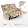 image:imageMCombo 587 Zero Gravity Power Loveseat Recliner with Heat and Vibration Massage Reclining Loveseat Sofa with USB Ports for Living Room Fabric 6237 Beige