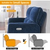 image:imageMCombo 60 Wall Hugger Power Loveseat Recliner Sofa with Adjustable Headrest RV Reclining Loveseat with USB and Type C Charge Ports for Living Room 6924 Navy Blue LoveseatNavy Blue