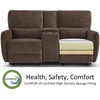 image:imageMCombo 60 Wall Hugger Power Loveseat Recliner Sofa with Adjustable Headrest RV Reclining Loveseat with USB and Type C Charge Ports for Living Room 6924 Navy Blue LoveseatBrown