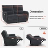 image:imageMCombo 60 Wall Hugger Power Loveseat Recliner Sofa with Adjustable Headrest RV Reclining Loveseat with USB and Type C Charge Ports for Living Room 6924 Navy Blue LoveseatDark Grey