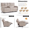 image:imageMCombo 60 Wall Hugger Power Loveseat Recliner Sofa with Adjustable Headrest RV Reclining Loveseat with USB and Type C Charge Ports for Living Room 6924 Navy Blue LoveseatBeige