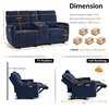 image:imageMCombo 60 Wall Hugger Power Loveseat Recliner Sofa with Adjustable Headrest RV Reclining Loveseat with USB and Type C Charge Ports for Living Room 6924 Navy Blue LoveseatNavy Blue