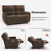 image:imageMCombo 60 Wall Hugger Power Loveseat Recliner Sofa with Adjustable Headrest RV Reclining Loveseat with USB and Type C Charge Ports for Living Room 6924 Navy Blue LoveseatBrown