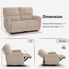 image:imageMCombo 60 Wall Hugger Power Loveseat Recliner Sofa with Adjustable Headrest RV Reclining Loveseat with USB and Type C Charge Ports for Living Room 6924 Navy Blue LoveseatBeige
