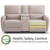 image:imageMCombo 60 Wall Hugger Power Loveseat Recliner Sofa with Adjustable Headrest RV Reclining Loveseat with USB and Type C Charge Ports for Living Room 6924 Navy Blue LoveseatBeige
