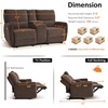 image:imageMCombo 60 Wall Hugger Power Loveseat Recliner Sofa with Adjustable Headrest RV Reclining Loveseat with USB and Type C Charge Ports for Living Room 6924 Navy Blue LoveseatBrown