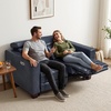 image:imageMCombo 614 Zero Wall Hugger Power Loveseat Recliner Sofa HL198M1 Grey  Power Headrest USB A amp C Charge Ports Solid Wood Legs Small Spaces Living Room Breathable Faux LeatherPacific