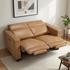 image:imageMCombo 614 Zero Wall Hugger Power Loveseat Recliner Sofa HL198M1 Grey  Power Headrest USB A amp C Charge Ports Solid Wood Legs Small Spaces Living Room Breathable Faux LeatherToast