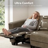 image:imageMCombo 614 Zero Wall Hugger Power Loveseat Recliner Sofa HL198M1 Grey  Power Headrest USB A amp C Charge Ports Solid Wood Legs Small Spaces Living Room Breathable Faux LeatherGrey