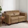 image:imageMCombo 614 Zero Wall Hugger Power Loveseat Recliner Sofa HL198M1 Grey  Power Headrest USB A amp C Charge Ports Solid Wood Legs Small Spaces Living Room Breathable Faux LeatherGinger