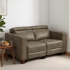 image:imageMCombo 614 Zero Wall Hugger Power Loveseat Recliner Sofa HL198M1 Grey  Power Headrest USB A amp C Charge Ports Solid Wood Legs Small Spaces Living Room Breathable Faux LeatherGrey