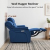 image:imageMCombo 616 Wall Hugger Power Loveseat Recliner Reclining Loveseat with Adjustable Headrest USB Charge Ports Wood Legs for Living Room RVs Small Spaces Fabric ST258M1 Loveseat CoffeeNavy Blue