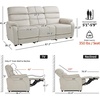 image:imageMCombo 616 Wall Hugger Power Loveseat Recliner Reclining Loveseat with Adjustable Headrest USB Charge Ports Wood Legs for Living Room RVs Small Spaces Fabric ST258M1 Loveseat CoffeeBeige