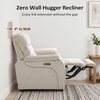 image:imageMCombo 616 Wall Hugger Power Loveseat Recliner Reclining Loveseat with Adjustable Headrest USB Charge Ports Wood Legs for Living Room RVs Small Spaces Fabric ST258M1 Loveseat CoffeeBeige