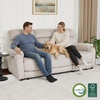 image:imageMCombo 616 Wall Hugger Power Loveseat Recliner Reclining Loveseat with Adjustable Headrest USB Charge Ports Wood Legs for Living Room RVs Small Spaces Fabric ST258M1 Loveseat CoffeeBeige