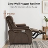 image:imageMCombo 616 Wall Hugger Power Loveseat Recliner Reclining Loveseat with Adjustable Headrest USB Charge Ports Wood Legs for Living Room RVs Small Spaces Fabric ST258M1 Loveseat CoffeeCoffee