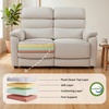 image:imageMCombo 616 Wall Hugger Power Loveseat Recliner Reclining Loveseat with Adjustable Headrest USB Charge Ports Wood Legs for Living Room RVs Small Spaces Fabric ST258M1 Loveseat CoffeeBeige