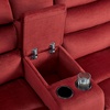 image:imageMCombo 616 Wall Hugger Power Loveseat Recliner Reclining Loveseat with Adjustable Headrest USB Charge Ports Wood Legs for Living Room RVs Small Spaces Fabric ST258M1 Loveseat CoffeeBurgundy