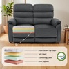image:imageMCombo 616 Wall Hugger Power Loveseat Recliner Reclining Loveseat with Adjustable Headrest USB Charge Ports Wood Legs for Living Room RVs Small Spaces Fabric ST258M1 Loveseat CoffeeDark Grey