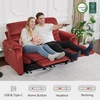image:imageMCombo 616 Wall Hugger Power Loveseat Recliner Reclining Loveseat with Adjustable Headrest USB Charge Ports Wood Legs for Living Room RVs Small Spaces Fabric ST258M1 Loveseat CoffeeBurgundy