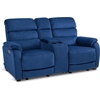 image:imageMCombo 616 Wall Hugger Power Loveseat Recliner Reclining Loveseat with Adjustable Headrest USB Charge Ports Wood Legs for Living Room RVs Small Spaces Fabric ST258M1 Loveseat CoffeeNavy Blue
