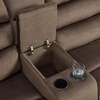 image:imageMCombo 616 Wall Hugger Power Loveseat Recliner Reclining Loveseat with Adjustable Headrest USB Charge Ports Wood Legs for Living Room RVs Small Spaces Fabric ST258M1 Loveseat CoffeeCoffee