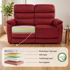 image:imageMCombo 616 Wall Hugger Power Loveseat Recliner Reclining Loveseat with Adjustable Headrest USB Charge Ports Wood Legs for Living Room RVs Small Spaces Fabric ST258M1 Loveseat CoffeeBurgundy